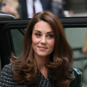 Catherine (Kate) Middleton, duchesse de Cambridge arrive à la conférence de "Mental Health In Education" au centre de conférence Mercers' Hall à Londres, Royaume Uni, le 13 février 2019.