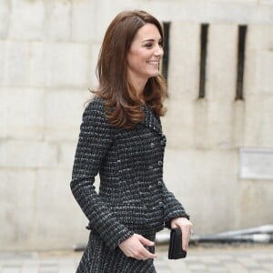 Catherine (Kate) Middleton, duchesse de Cambridge arrive à la conférence de "Mental Health In Education" au centre de conférence Mercers' Hall à Londres, Royaume Uni, le 13 février 2019.