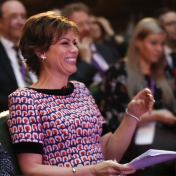 Catherine (Kate) Middleton, duchesse de Cambridge pendant la conférence de "Mental Health In Education" au centre de conférence Mercers' Hall à Londres, Royaume Uni, le 13 février 2019.