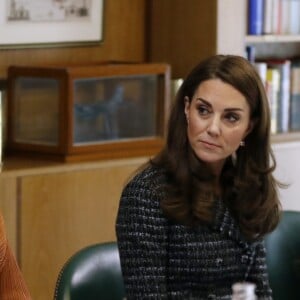 Catherine (Kate) Middleton, duchesse de Cambridge pendant la conférence de "Mental Health In Education" au centre de conférence Mercers' Hall à Londres, Royaume Uni, le 13 février 2019.