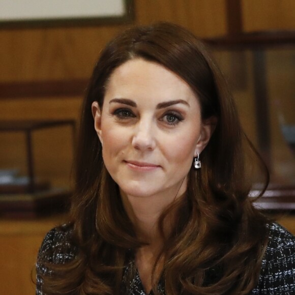 Catherine (Kate) Middleton, duchesse de Cambridge pendant la conférence de "Mental Health In Education" au centre de conférence Mercers' Hall à Londres, Royaume Uni, le 13 février 2019.