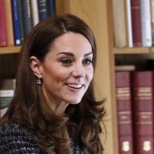 Catherine (Kate) Middleton, duchesse de Cambridge pendant la conférence de "Mental Health In Education" au centre de conférence Mercers' Hall à Londres, Royaume Uni, le 13 février 2019.