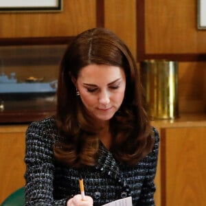 Catherine (Kate) Middleton, duchesse de Cambridge pendant la conférence de "Mental Health In Education" au centre de conférence Mercers' Hall à Londres, Royaume Uni, le 13 février 2019.