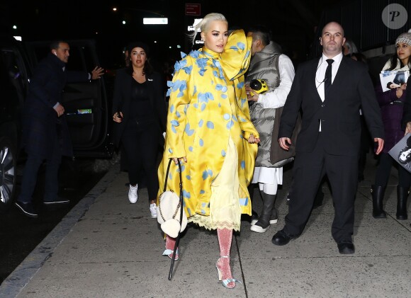 Rita Ora - Les célébrités arrivent au défilé de mode de Marc Jacobs lors de la Fashion Week à New York, le 13 février 2019