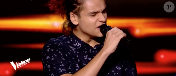 Arezki dans "The Voice 8" sur TF1, le 16 février 2019.