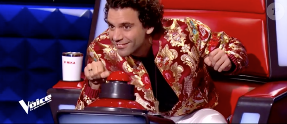 Mika dans "The Voice 8" sur TF1, le 16 février 2019.