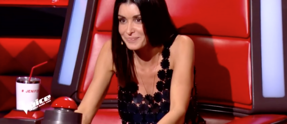 Jenifer séduite dans "The Voice 8" sur TF1, le 16 février 2019.