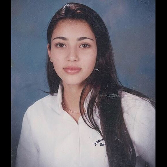 Kim Kardashian, adolescente. Photo publiée le 7 mai 2018.
