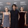 Lily Rose Depp, Louis Garrel et sa femme Laetitia Casta - Les célébrités arrivent à la première du film 'A Faithful Man' lors du 66ème festival du film de San Sebastian en Espagne le 22 septembre 2018