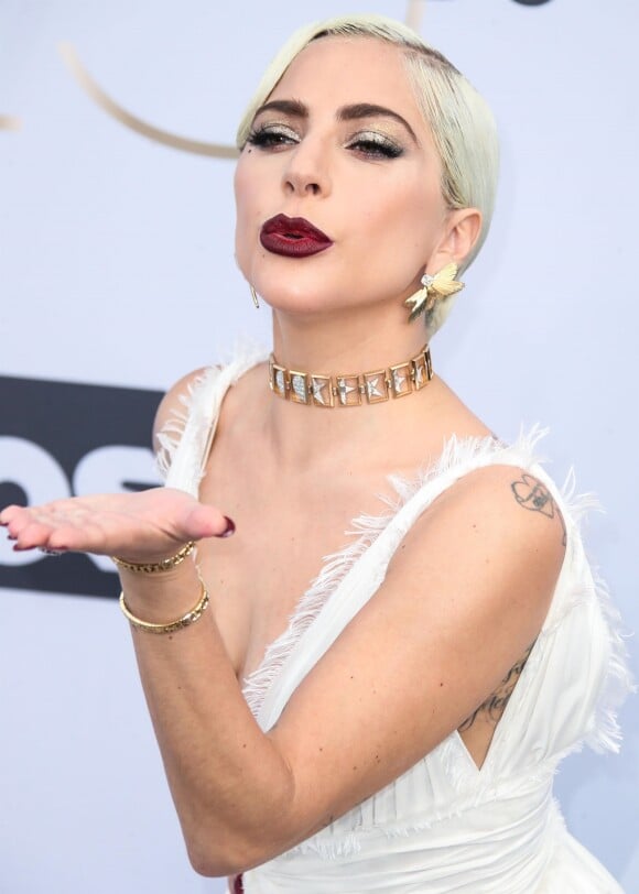 Lady Gaga, Stefani Joanne Angelina Germanotta - Photocall - 25ème cérémonie annuelle des Screen Actors Guild Awards au Shrine Audritorium à Los Angeles, le 27 janvier 2019.