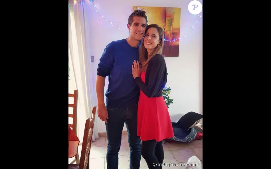 Alizé Cornet avec son petit-ami, et coach, Michael Kuzaj sur Instagram le  15 décembre 2018. - Purepeople