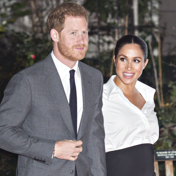 Le prince Harry, duc de Sussex, et Meghan Markle, enceinte, duchesse de Sussex, lors du cocktail d'accueil aux Endeavour fund Awards au Drapers' Hall à Londres le 7 février 2019.