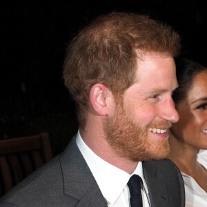 Le prince Harry, duc de Sussex, et Meghan Markle, enceinte, duchesse de Sussex, lors du cocktail d'accueil aux Endeavour fund Awards au Drapers' Hall à Londres le 7 février 2019.