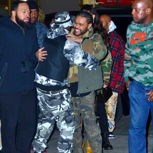 Bella Hadid et The Weeknd arrivent au TAO pour la soirée d'anniversaire de The Weekend (29 ans). New York, le 15 février 2019.