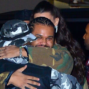 Bella Hadid et The Weeknd arrivent au TAO pour la soirée d'anniversaire de The Weekend (29 ans). New York, le 15 février 2019.