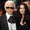 Karl Lagerfeld et Monica Bellycci à Rome. Mai 2005.