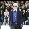 Karl Lagerfeld à Paris. Mars 2012.