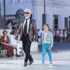 Karl Lagerfeld et son filleul Hudson Kroenig - Defilé Croisière Chanel à La Havane à Cuba, le 3 mai 2016. © Olivier Borde/Bestimage