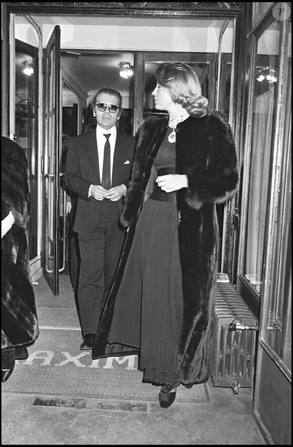 Karl Lagerfeld et Ira de Furstenberg à Paris. Mars 1979.