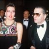 La princesse Caroline de Hanovre (Caroline de Monaco) et Karl Lagerfeld en mai 1986 à Versailles.