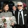 La princesse Caroline de Hanovre et Karl Lagerfeld au 63e Bal de la Rose à Monaco le 18 mars 2017. © Gaetan Luci / Palais Princier / SBM via Bestimage