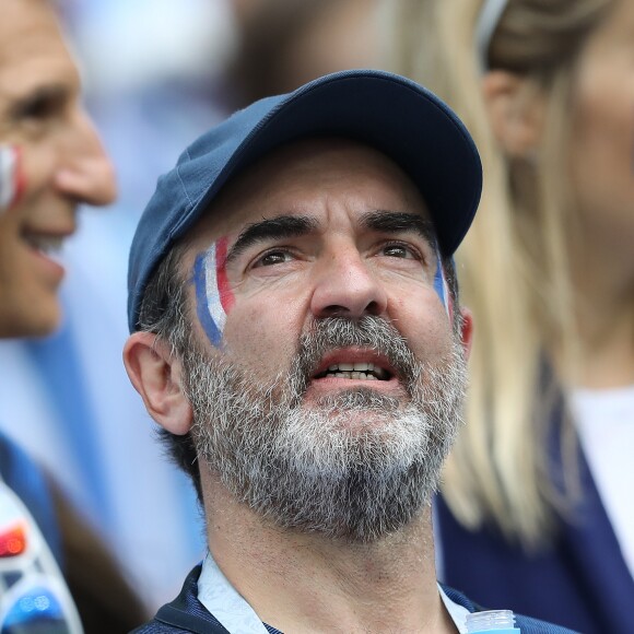 Bruno Solo - Célébrités dans les tribunes lors des quarts de finale de la Coupe du monde opposant la France à l'Uruguay au stade de Nijni Novgorod à Nijni Novgorod, Russie, le 6 juillet 2018. La France a gagné 2-0. © Cyril Moreau/Bestimage