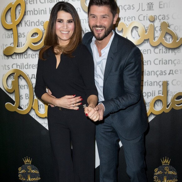 Exclusif - Karine Ferri et Christophe Beaugrand - 7ème gala de l'association "Les Rois du Monde" avec un plateau d'artistes et une vente aux enchères au profit des enfants défavorisés, orphelins et hospitalisés, suivi d'une soirée dansante à la Salle Wagram à Paris, le 18 février 2019.  © Cyril Moreau/Bestimage