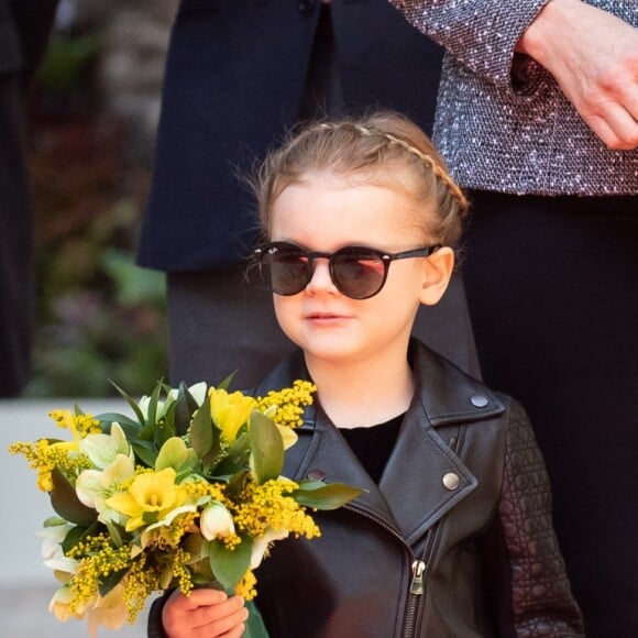 Le prince héréditaire Jacques et la princesse Gabriella de Monaco accompagnaient le prince Albert II et la princesse Charlene le 22 février 2019 pour l'inauguration du One Monte-Carlo et de la promenade Princesse Charlene, un complexe d'immeubles résidentiels, de boutiques de luxe et de centre de congrès proche du casino. © Olivier Huitel / Pool Monaco / Bestimage