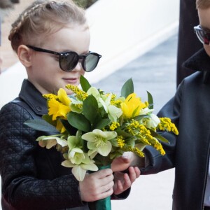 Le prince héréditaire Jacques et la princesse Gabriella de Monaco accompagnaient le prince Albert II et la princesse Charlene le 22 février 2019 pour l'inauguration du One Monte-Carlo et de la promenade Princesse Charlene, un complexe d'immeubles résidentiels, de boutiques de luxe et de centre de congrès proche du casino. © Olivier Huitel / Pool Monaco / Bestimage