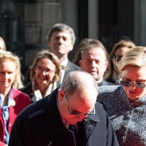 Le prince héréditaire Jacques et la princesse Gabriella de Monaco accompagnaient le prince Albert II et la princesse Charlene le 22 février 2019 pour l'inauguration du One Monte-Carlo et de la promenade Princesse Charlene, un complexe d'immeubles résidentiels, de boutiques de luxe et de centre de congrès proche du casino. © Olivier Huitel / Pool Monaco / Bestimage