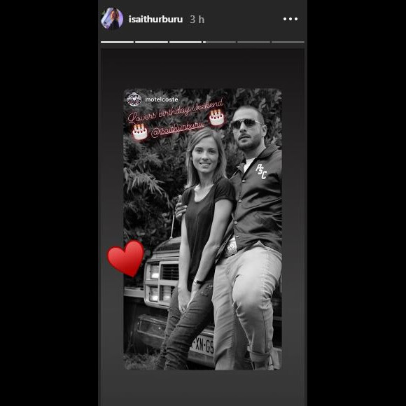 Dimitri Coste a envoyé cette story Instagram à Maxim Nucci (Yodelice) et Isabelle Ithurburu pour leurs anniversaires respectifs, les 23 et 24 février 2019.