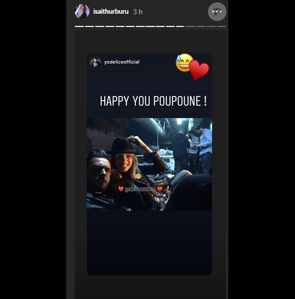Maxim Nucci a souhaité un joyeux 36e anniversaire à sa "poupoune" Isabelle Ithurburu dans sa story Instagram le 24 février 2019.