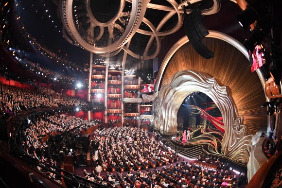 Vue aérienne de la cérémonie des Oscars le 24 février 2019 au Dolby Theatre à Los Angeles.