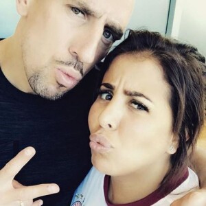 Franck Ribéry pose avec sa femme Wahiba sur Instagram le 22 juin 2017.