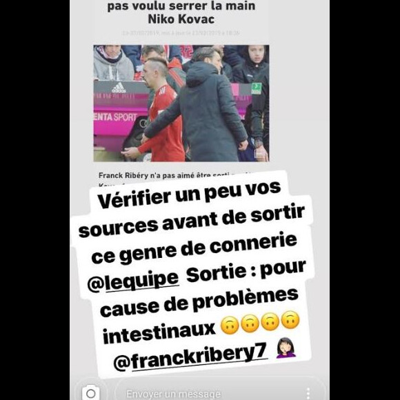 Wahiba Ribéry explique pourquoi Franck Ribéry a quitté le terrain sans serrer la main de son entraîneur le 23 février 2019.