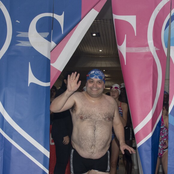 Yoann Riou lors du Challenges Swimming Heroes pour l'UNICEF lors du meeting Olympique à la piscine de Courbevoie, France, le 24 février 2019. © Pierre Perusseau/Bestimage