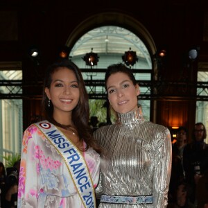 Vaimalama Chaves, Miss France 2019, et Laury Thilleman - People au défilé de mode Prêt-à-Porter automne-hiver 2019/2020 "Léonard Paris" à Paris. Le 1er mars 2019 © Veeren-CVS / Bestimage