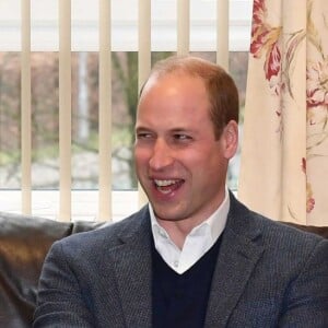 Le prince William et Kate Middleton, duchesse de Cambridge, en visite au centre "SureStart Facility" à Ballymena lors de leur voyage officiel en Irlande le 28 février 2019