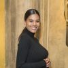 Tina Kunakey (enceinte) - Dîner pour la sortie du "Numéro" 200 au restaurant Rau à Paris le 31 janvier 2019. © Olivier Borde/Bestimage