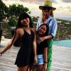 Françoise Thibaut publie un message et une photo de sa fille Laeticia Hallyday et ses petites-filles Jade et Joy à la fin de ses vacances. Instagram, le 4 mars 2019.
