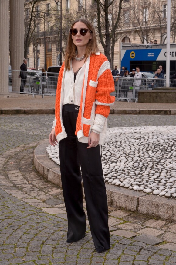 Olivia Palermo - Défilé Miu Miu, collection prêt-à-porter automne-hiver 2019-2020 au Palais d'Iéna. Paris, le 5 mars 2019.