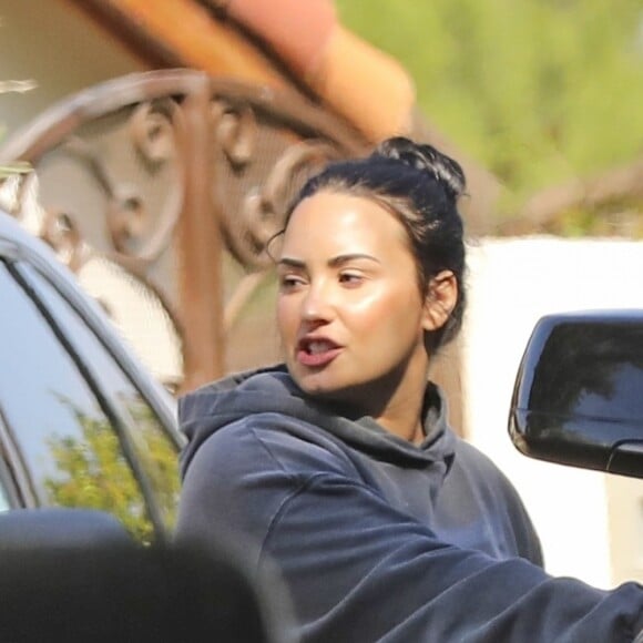 Exclusif - Demi Lovato à la sortie de son cours de gym à Los Angeles, le 1er mars 2019.