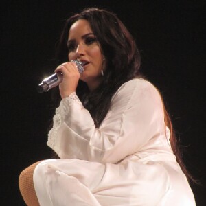 Demi Lovato en concert à l'O2 Arena à Londres, le 25 juin 2018.