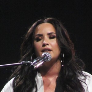 Demi Lovato en concert à l'O2 Arena à Londres, le 25 juin 2018.