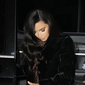 Kim Kardashian West à son arrivée chez Olivier Rousteing à Paris. Le 6 mars 2019.