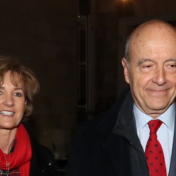 L'ancien premier ministre et maire de Bordeaux Alain Juppé et sa femme Isabelle recçoivent les Bordelais dans la cour de l'hôtel de ville avant de quitter définitivement le poste de maire afin d'être membre du conseil constitutionnel, le 7 Mars 2019 à Bordeaux. © Patrick Bernard-Fabien Cottereau/ Bestimage