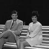 Jacques Bodoin et Micheline Dax sur un plateau de télévision le 20 septembre 1967.