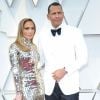Jennifer Lopez et son compagnon Alex Rodriguez lors du photocall des arrivées de la 91ème cérémonie des Oscars 2019 au théâtre Dolby à Hollywood, Los Angeles, Californie, Etats-Unis, le 24 février 2019.
