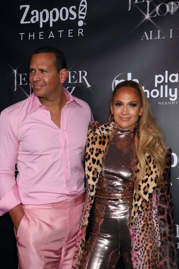 Alex Rodriguez et sa compagne Jennifer Lopez à la soirée J. Lopez: All I Have au Mr. Chow Caesars Palace à Las Vegas, le 29 septembre 2018.
