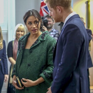 Meghan Markle et le prince Harry à la Maison du Canada le 11 mars 2019, à Londres.